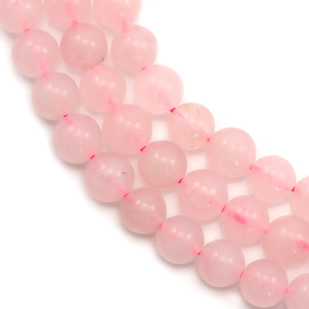 Quartz  Rose Rond 6mm x 40cm 