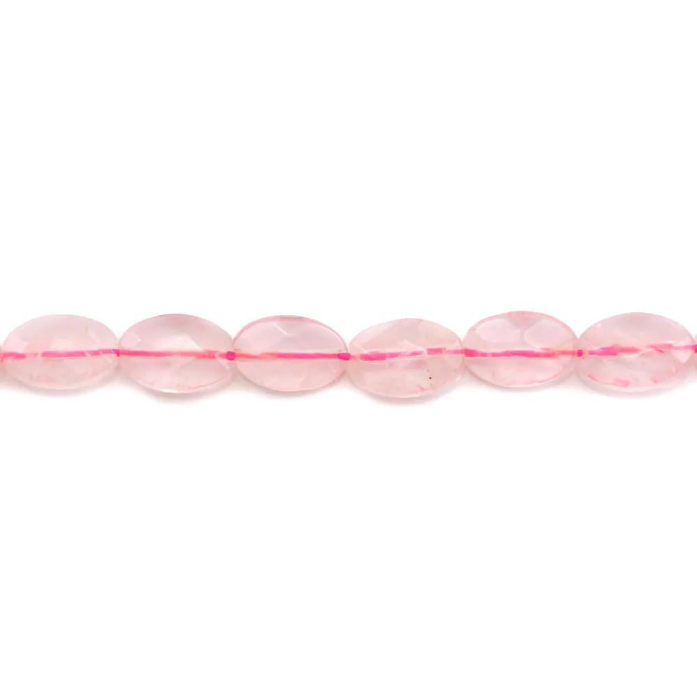 Quartz Rose Ovale facette  8x12mm x 4pcs