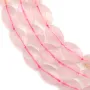Quartz Rose Ovale facette  13x18mm x 40cm 