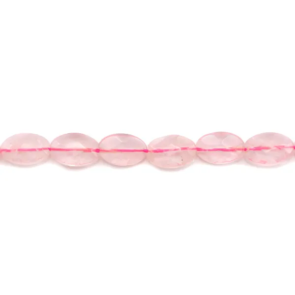 Pink Quartz Oval  faceted 13x18mm x 2pcs 