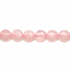 Rose Quartz Flat Round 10mm x 40 cm 