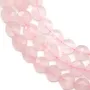 Quartz Rose Ronde Plate facette 10mm x 40cm