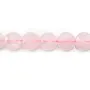 Quartz Rose Ronde Plate facette 10mm  x 6pcs