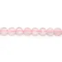 Quartz rose, de forme ronde facetté et plate, 6mm x 40cm