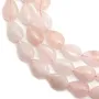Quartz rose goutte plate 13x18mm x 40 cm 