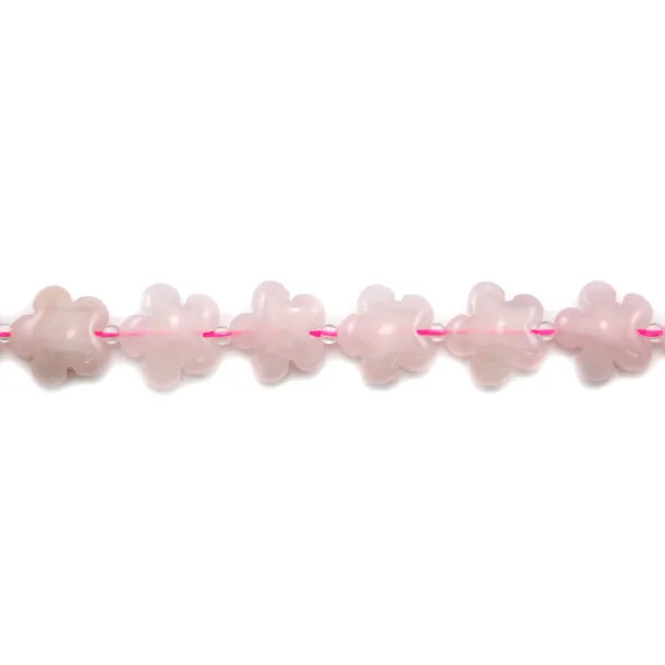 Quartez rose en fleur 15mm x 2 st