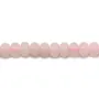 Pink quartz, in a shape of a roundel, 4 * 6mm x 40cm
