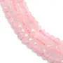 Quartz rose rondelle facette 3x4mm x 40 cm