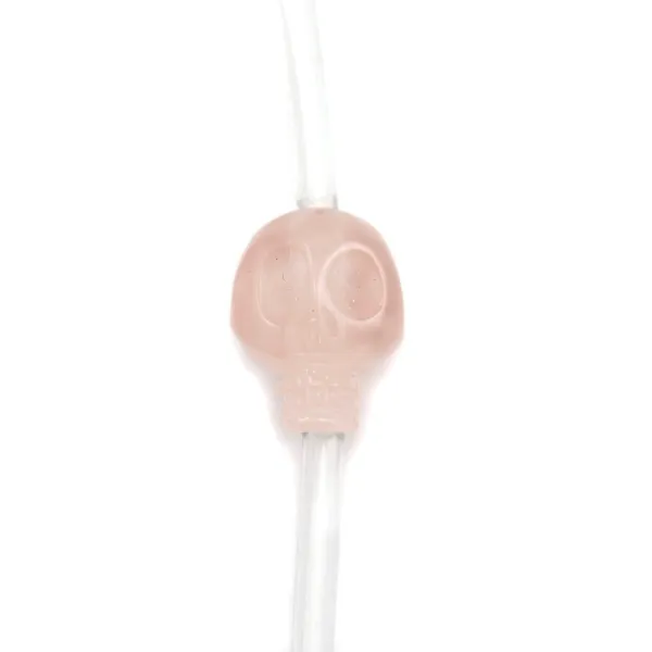 Quartez rose tête de mort 12 mm 