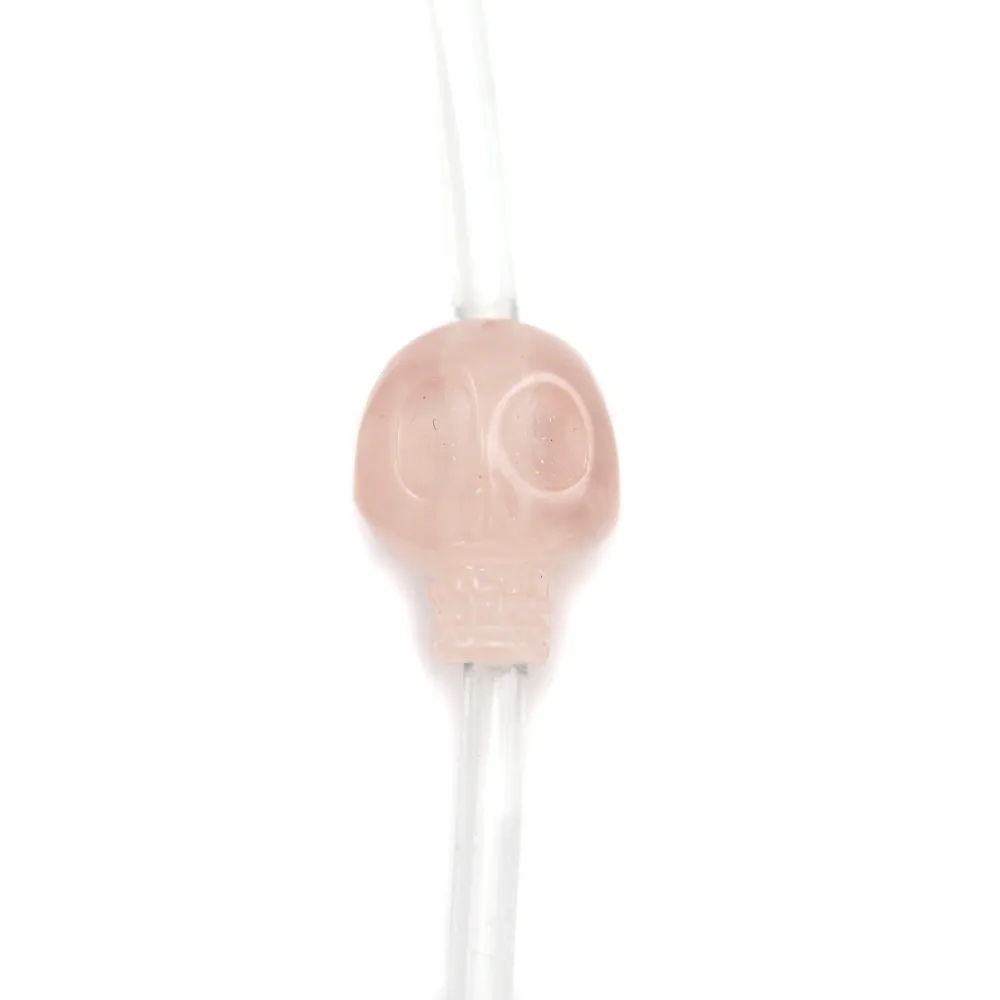 Quartez rose tête de mort 12 mm 