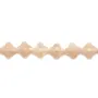 Aventurine rose trèfle facette 13mm x 40cm
