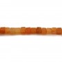 Aventurine orange carré 4mm x 40cm