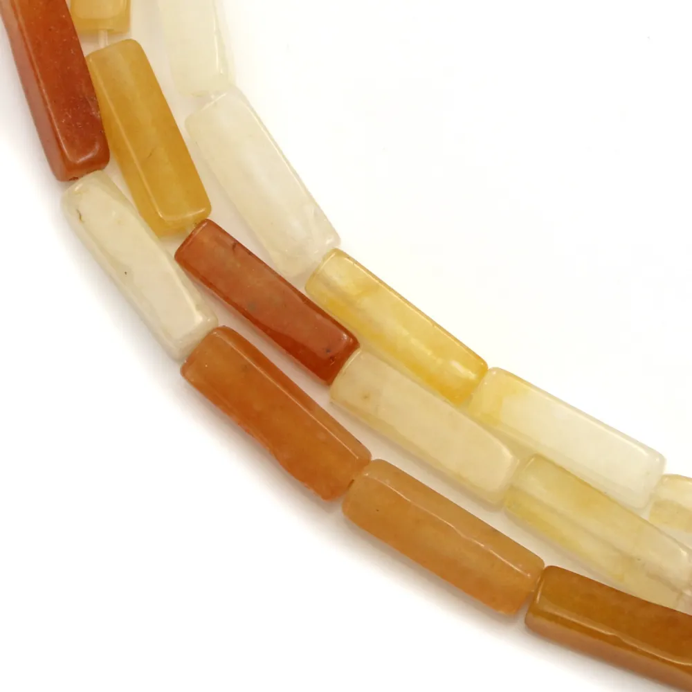 Aventurine, multicolore, rectangle, 4x13mm x 40cm