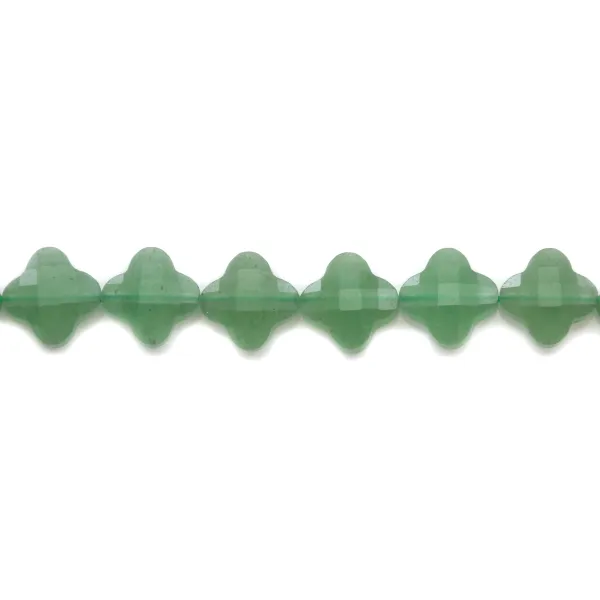 Aventurine trèfle facette 13 mm  x 1pc