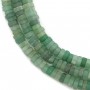 Aventurine, square roundel shape, 2.5x4.5mm x 39cm