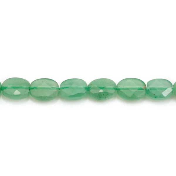 Aventurine, de forme ovale facetté, 6x8mm x 39cm