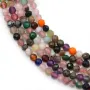 Mélange de pierres, de forme ronde facetté, 3.5mm x 39cm