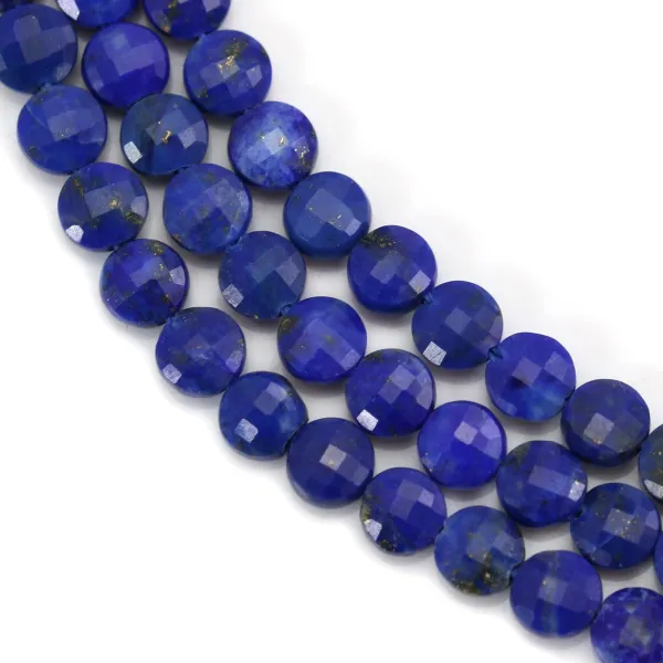 lapis lazuli rond plat facette 4mm x 40cm