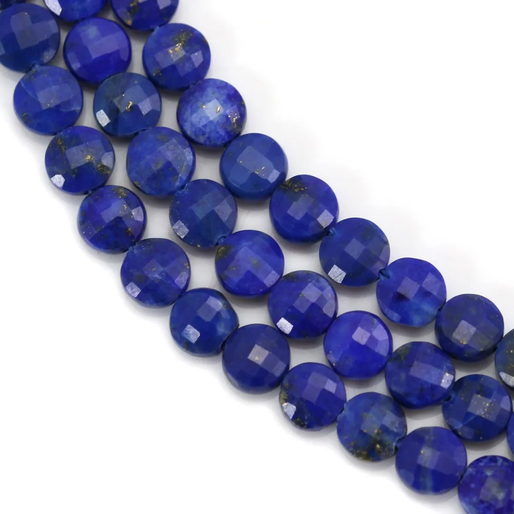lapis lazuli rond plat facette 4mm x 40cm