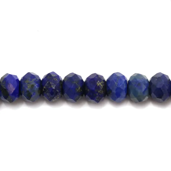 Lapis lazuli faceted rondelle 5x7mm x 40cm 