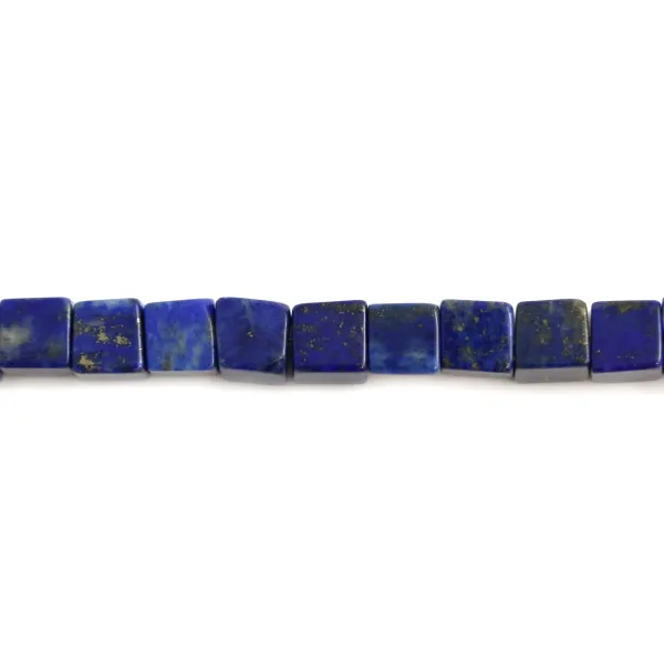 Lapis-Lazuli en forme de cube, de taille 6.5mm x 2pcs