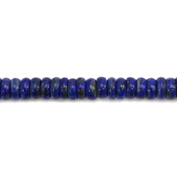 Lapis lazuli rondelle 2x6mm x 10 pcs