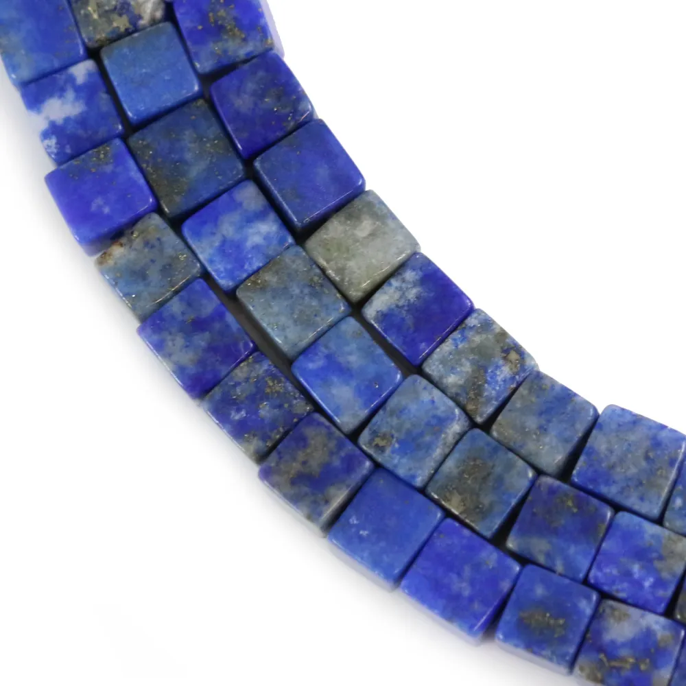 Lapis lazuli cube 4mm x 40cm