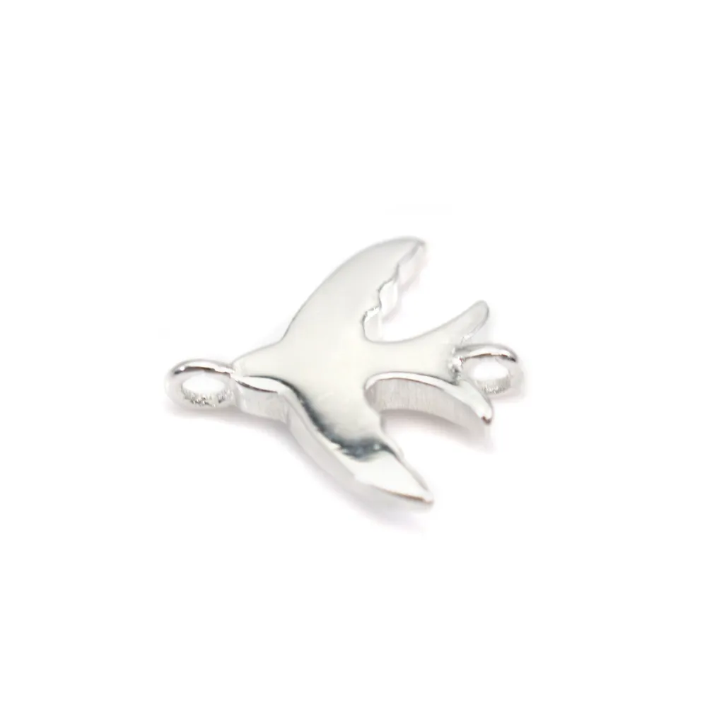 Rhodium 925 silver rings, star, 8mm with zirconium  x 1pc