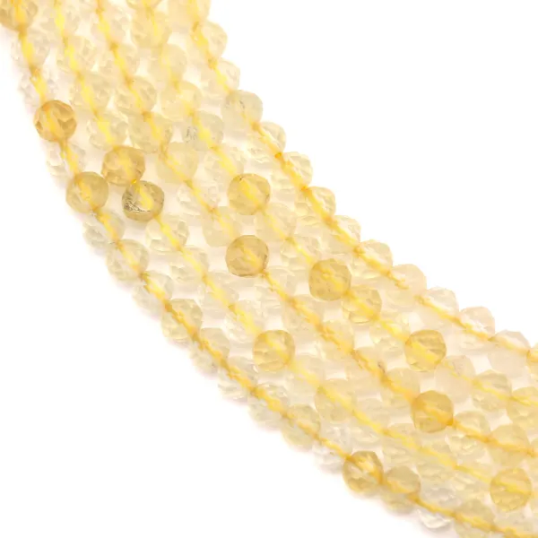 Citrino, rotondo sfaccettato, 3mm x 39cm