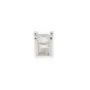 Intercalaire carré argent & zirconium 4mm x 1pc