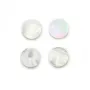 Cabochon Perlmutt weiß rund flach 8mm x 2pcs