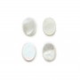 Cabochon Mãe de pérola oval plana 6x8mm x 2pcs