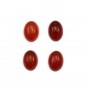Cabochon carnelian oval 5x7mm x 4pcs