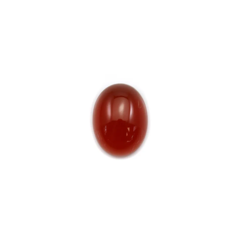 Cabochon cornaline ovale 6x8mm x 4pcs