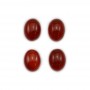 Cabochon carnelian oval 5x7mm x 4pcs