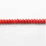Red colored Rondelle sea bamboo  3x5mmX 40cm 