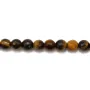 Oeil de tigre Rond Facette 6mm x 10 pcs 