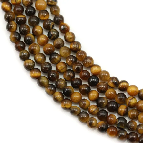 Oeil de tigre Rond 4mm x 40cm
