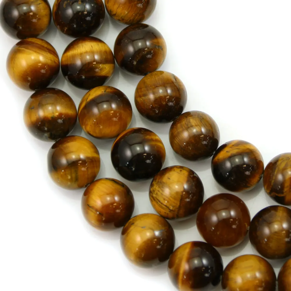 Yellow Tiger Eye Round 12mm x 40cm