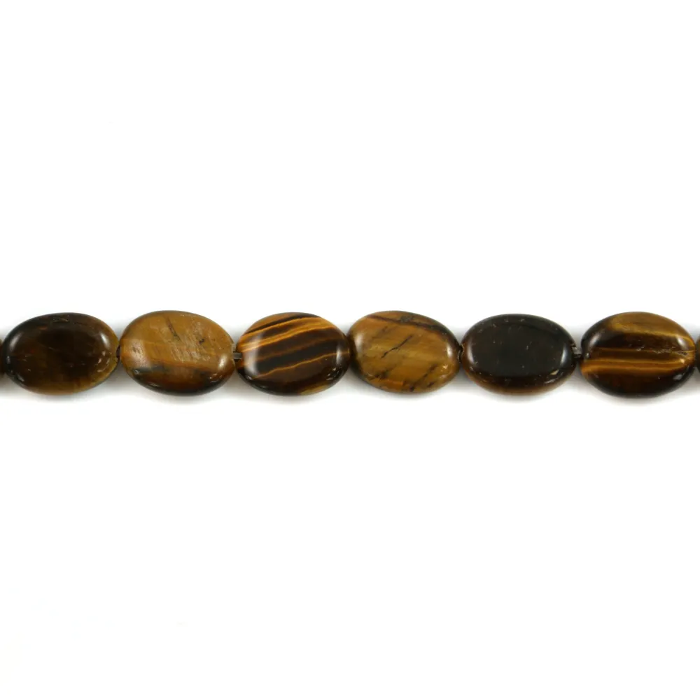 Oeil de tigre Oval 8x12mm x 5pcs