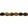 Yellow Tiger Eye Oval 10x14mm x 40cm