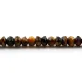 Oeil de faucon, œil de tigre mélangé, en forme de rondelle facetté, 4 * 6mm x 39cm