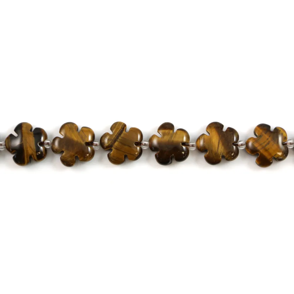 Oeil de tigre  en fleur 15mm x 2pcs
