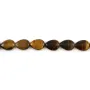 Tiger's eye flat drop 13x18mm x 40cm