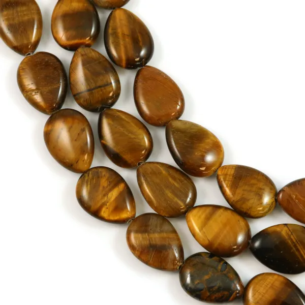 Olho de tigre gota plana 13x18mm x 40cm