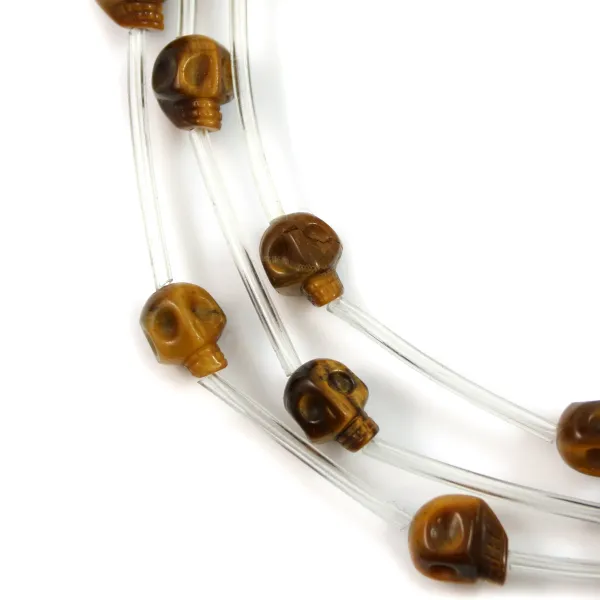 Crânio de olho de tigre 12mm x 40cm (10pcs)