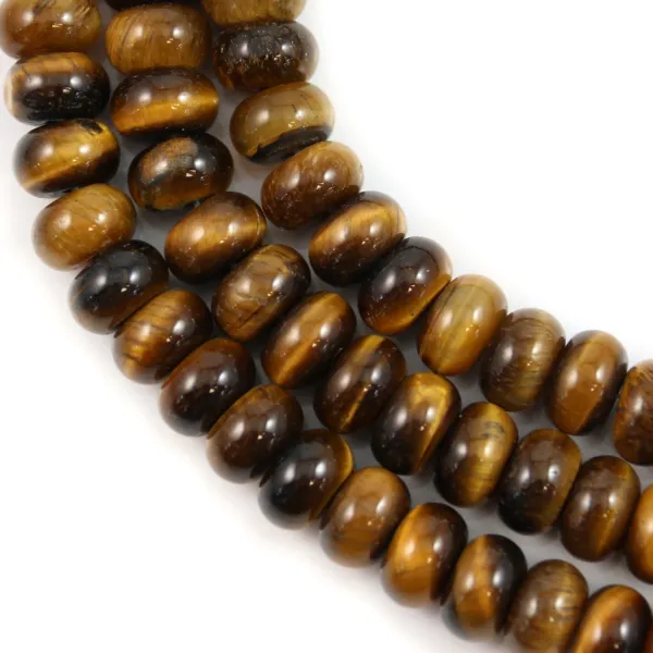 Oeil de tigre rondela 4x6mm x 38cm