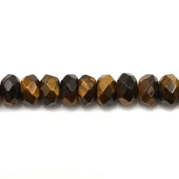 Tiger Eye Faceted Rondelle