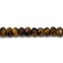 Oeil de tigre rondelle facette 4x6mm x 40cm
