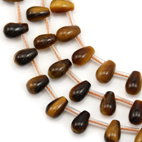 Gota de olho de tigre 6x9mm x 40cm